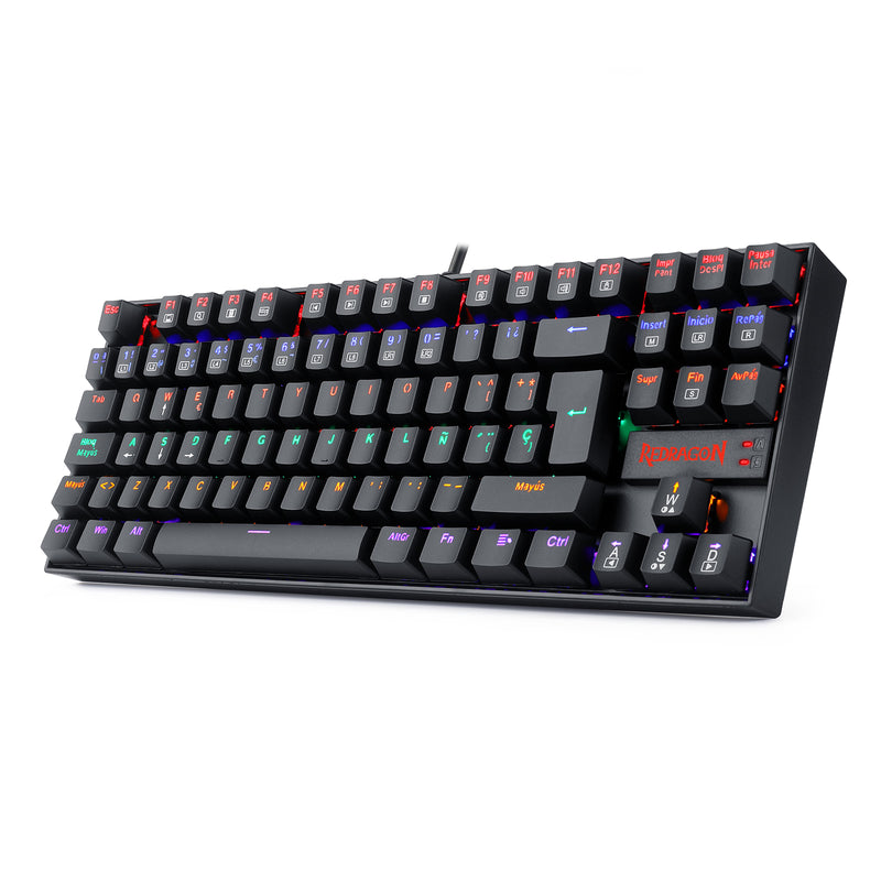 TECLADO REDRAGON KUMARA K552 | MECANICO | SW-RED | RAINBOW | NEGRO