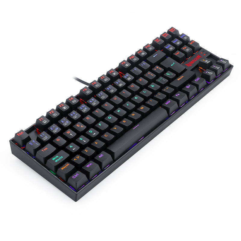 TECLADO REDRAGON KUMARA K552 | MECANICO | SW-RED | RAINBOW | NEGRO