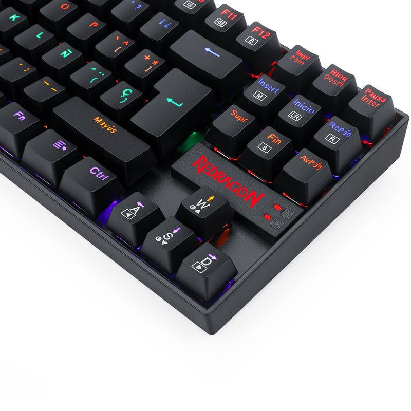 TECLADO REDRAGON KUMARA K552 | MECANICO | SW-RED | RAINBOW | NEGRO