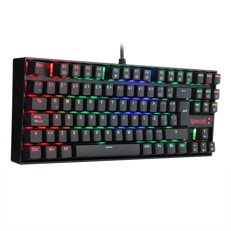 TECLADO REDRAGON KUMARA K552 | MECANICO | SW-BLUE | RGB | NEGRO