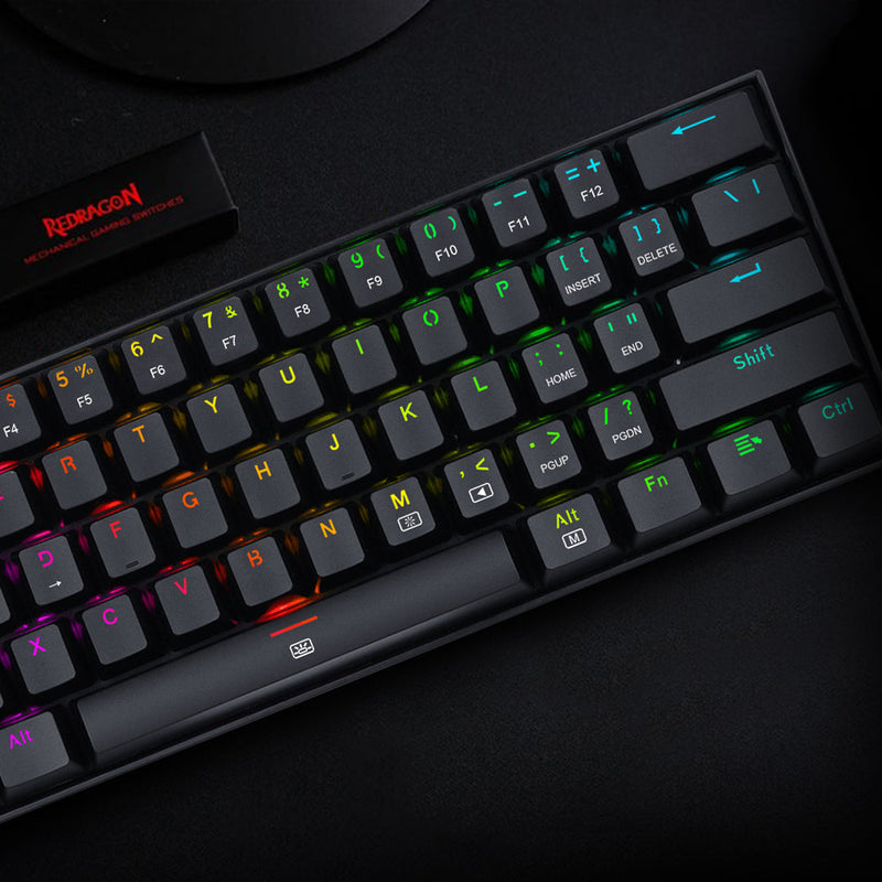 TECLADO REDRAGON DRAGONBORN K630 | INGLES | MECANICO | SW-BROWN | RGB | NEGRO