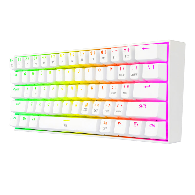 TECLADO REDRAGON DRAGONBORN K630 | INGLES | MECANICO | SW-BROWN | RGB | BLANCO