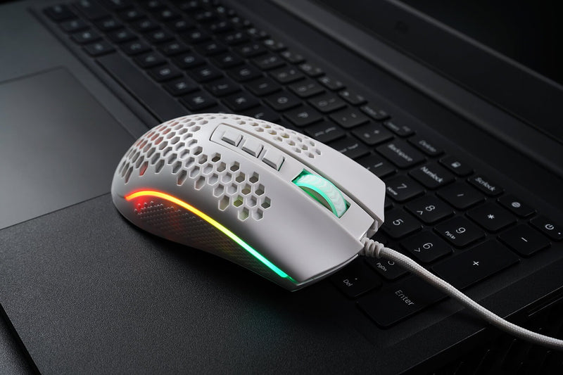 MOUSE REDRAGON STORM ELITE M988 | 16,000 DPI | RGB | BLANCO