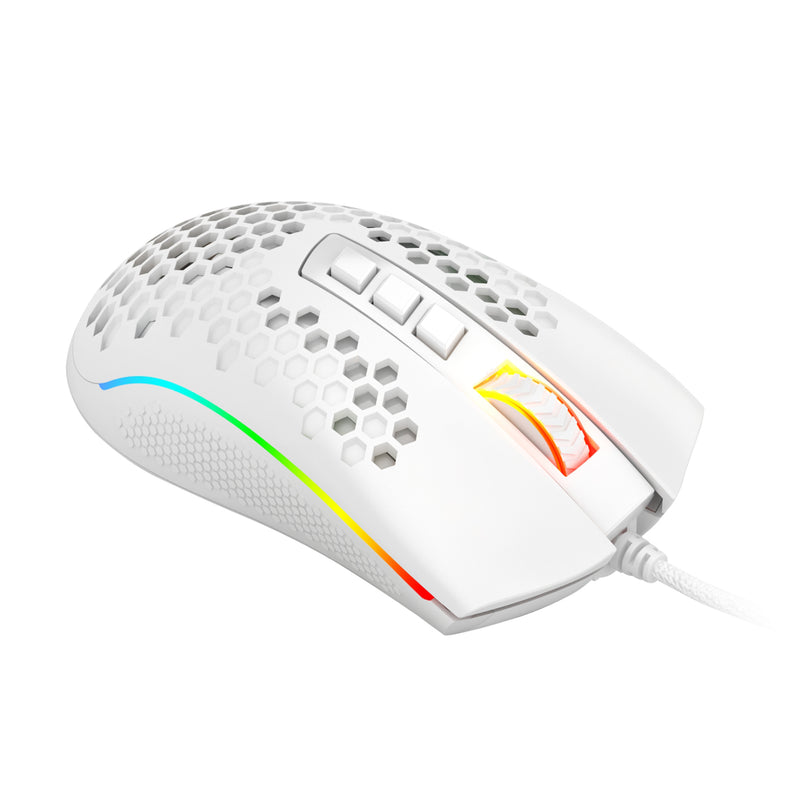 MOUSE REDRAGON STORM ELITE M988 | 16,000 DPI | RGB | BLANCO