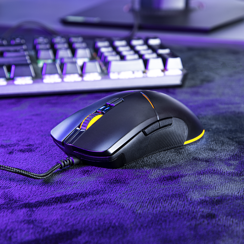 MOUSE AULA F820 | 6,400 DPI | RGB | NEGRO