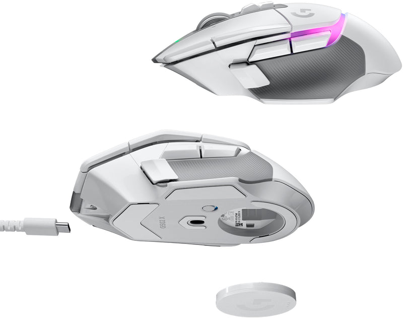 MOUSE LOGITECH G502 X PLUS LIGHTSPEED | INALAMBRICO | 25,000 DPI | RGB | BLANCO