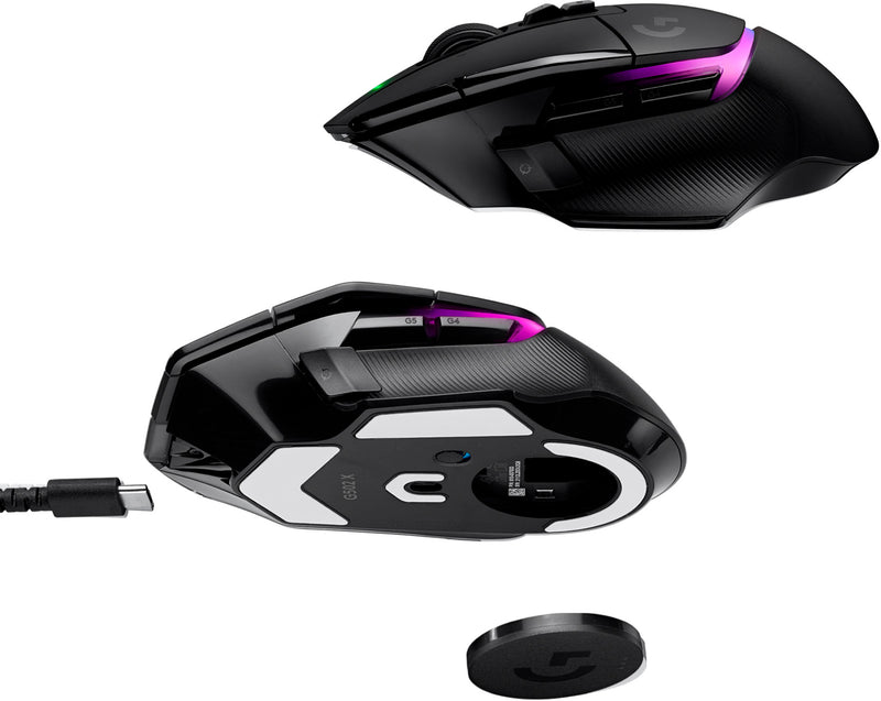 MOUSE LOGITECH G502 X PLUS LIGHTSPEED | INALAMBRICO | 25,000 DPI | RGB | NEGRO