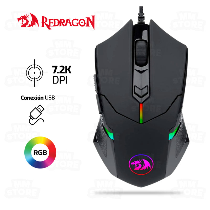 MOUSE REDRAGON CENTROPHORUS2 M601RGB | 7,200 DPI | RGB