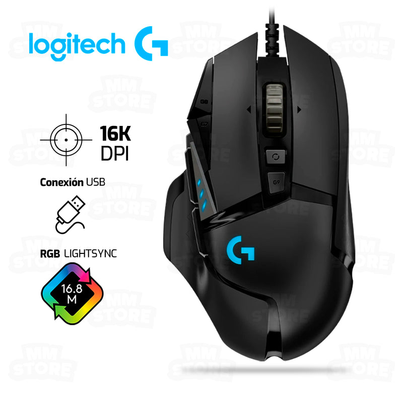 MOUSE LOGITECH G502 HERO | 16,000 DPI | RGB