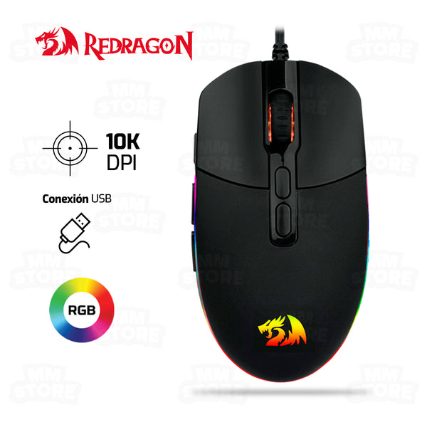 MOUSE REDRAGON INVADER M719 | 10,000 DPI | RGB