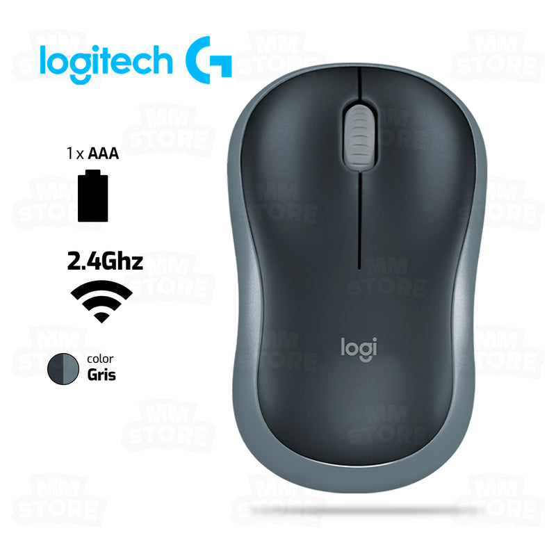 MOUSE LOGITECH M185 | INALAMBRICO | 1,000 DPI | GRIS