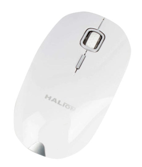 MOUSE HALION SHINE HA-M333W | INALAMBRICO | 1,600 DPI | BLANCO