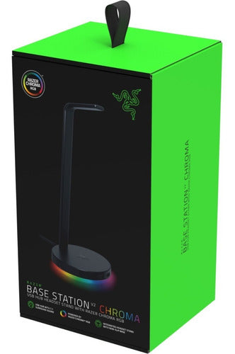 SOPORTE AUDIFONO RAZER BASE STATION V2 CHROMA | USB 3.1 | NEGRO