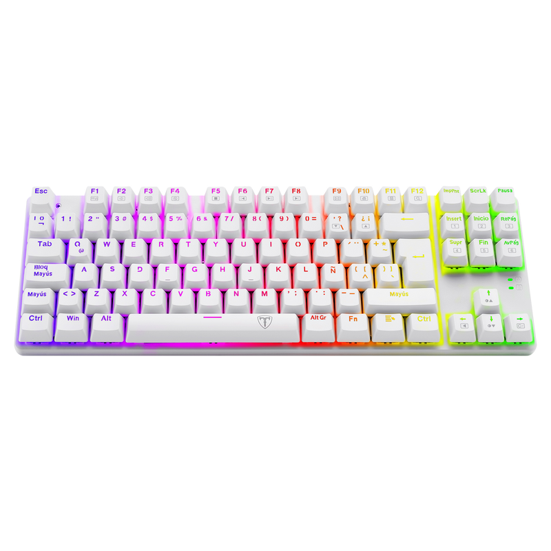 TECLADO T-DAGGER BORA T-TGK315 | MECANICO | SW-RED | RGB | BLANCO