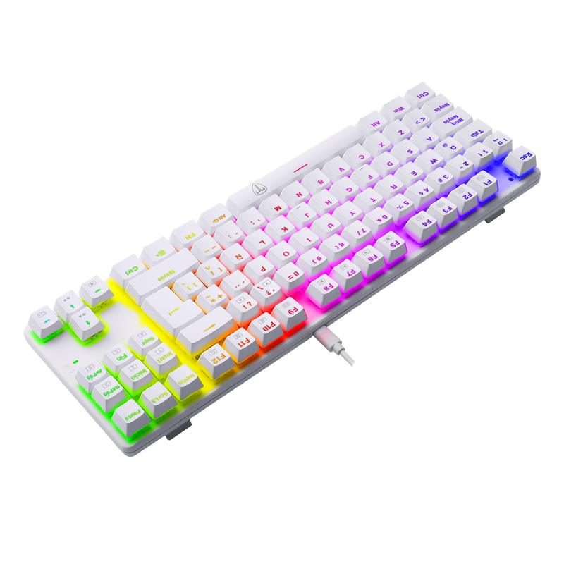 TECLADO T-DAGGER BORA T-TGK315 | MECANICO | SW-RED | RGB | BLANCO