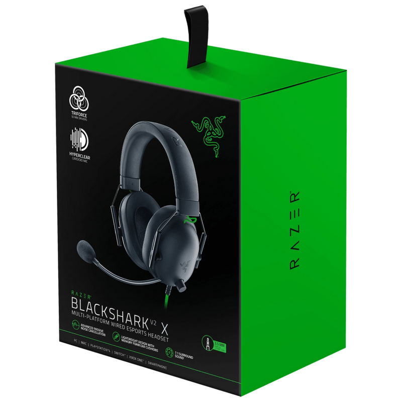 AUDIFONO RAZER BLACKSHARK V2 X | 3.5MM | 7.1 | NEGRO